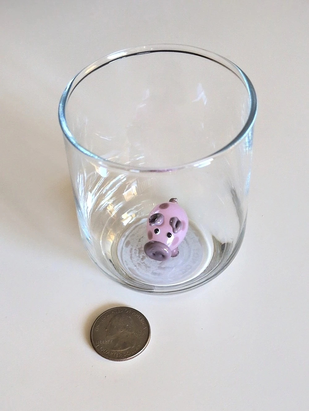 Pink Pig Glass Tumbler